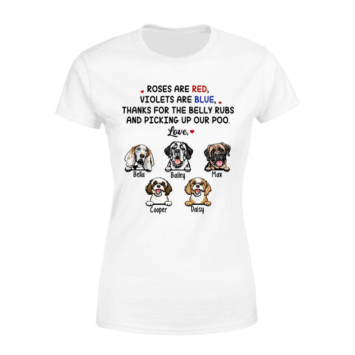 Roses Are Red, Violets Are Blue - Personalized Gifts Custom Dog Lovers Shirt For Dog Dad, Dog Lovers