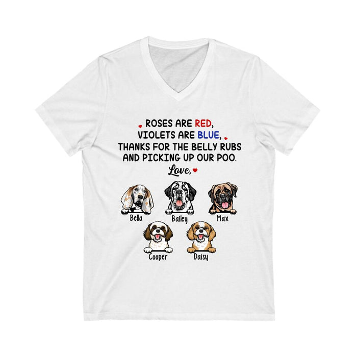 Roses Are Red, Violets Are Blue - Personalized Gifts Custom Dog Lovers Shirt For Dog Dad, Dog Lovers