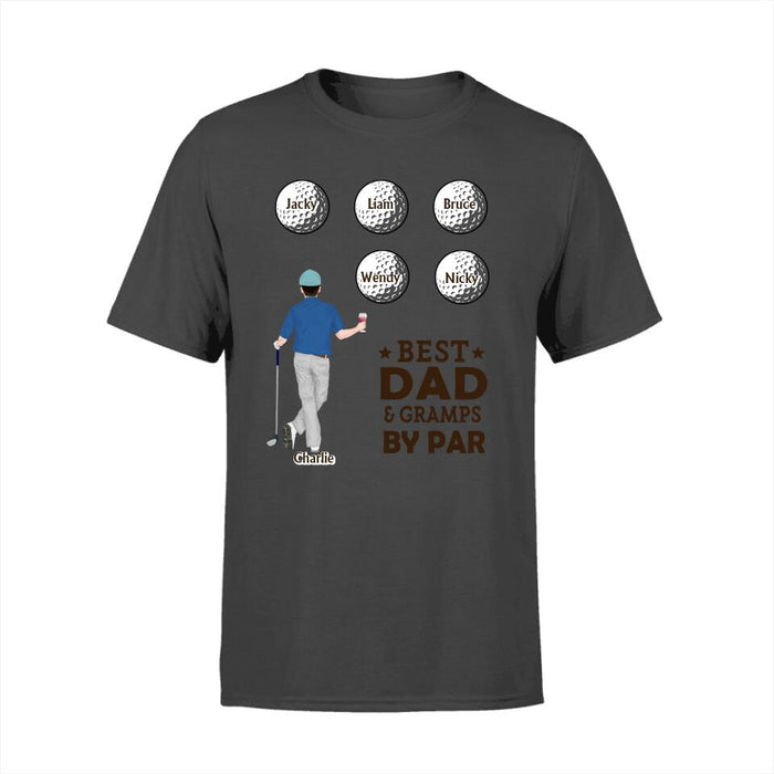 Best Dad by Par - Personalized Gifts Custom Golf Shirt for Dad, Golf Lovers