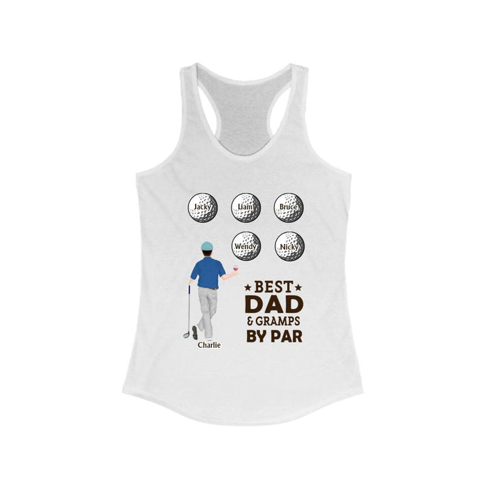 Best Dad by Par - Personalized Gifts Custom Golf Shirt for Dad, Golf Lovers