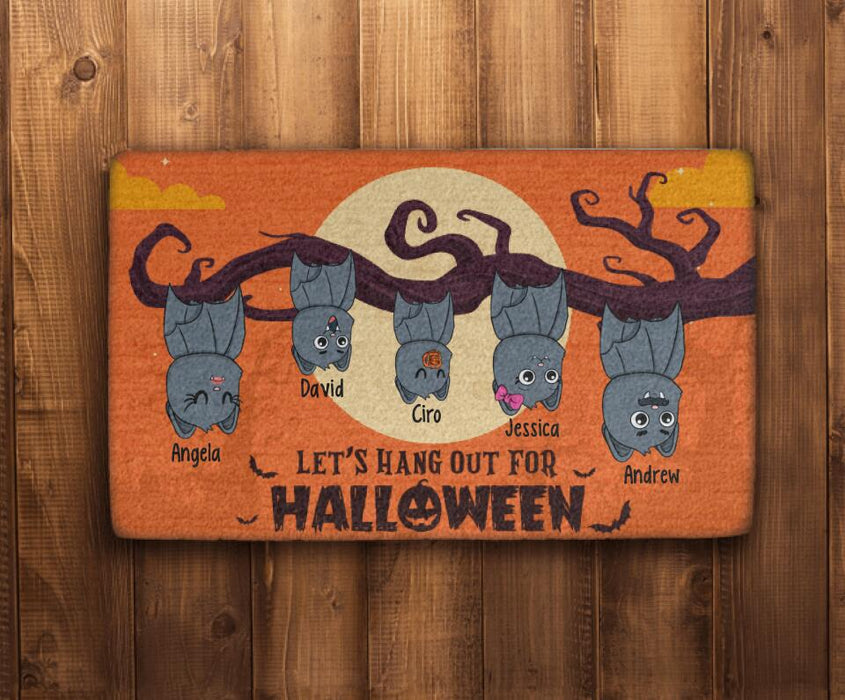 Let's Hang Out for Halloween - Halloween Personalized Gifts Custom Doormat for Family