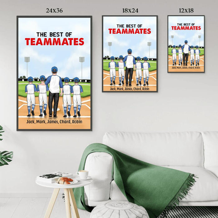 The Best of Teammates - Personalized Gifts Custom Baseball Poster for Husband, Dad, and Baseball Lovers