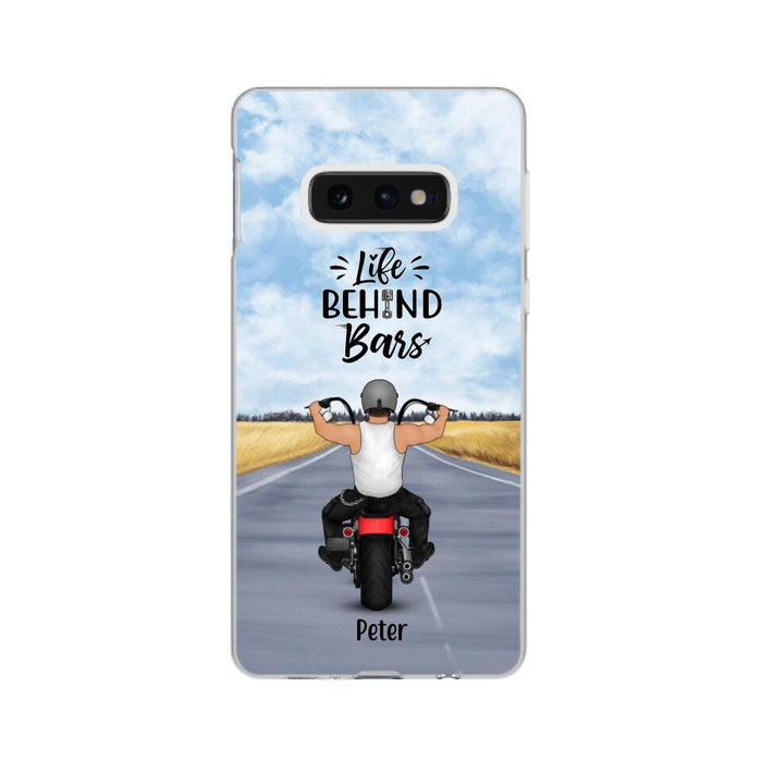 Life Behind Bars - Personalized Phone Case For Her, Him, Motorcycle Lovers