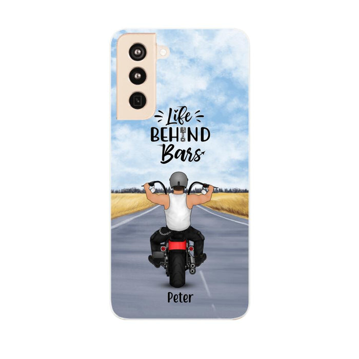 Life Behind Bars - Personalized Phone Case For Her, Him, Motorcycle Lovers