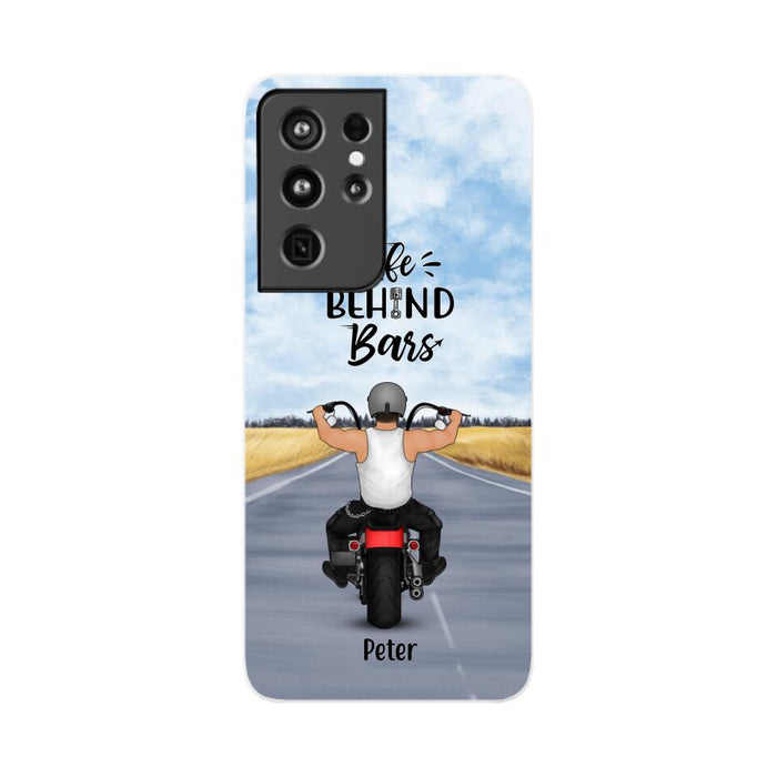 Life Behind Bars - Personalized Phone Case For Her, Him, Motorcycle Lovers