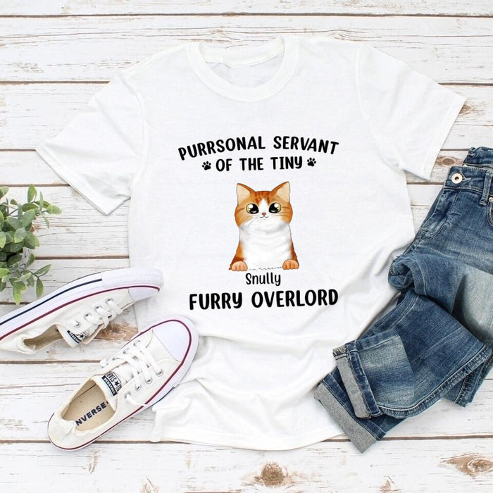 Purrsonal Servant Of The Tiny Furry Overlords - Personalized Shirt For Cat Lovers