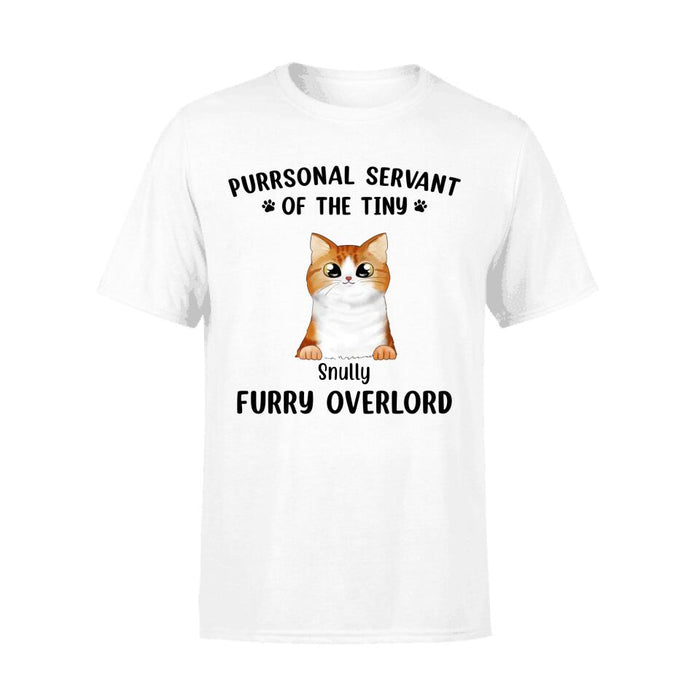 Purrsonal Servant Of The Tiny Furry Overlords - Personalized Shirt For Cat Lovers