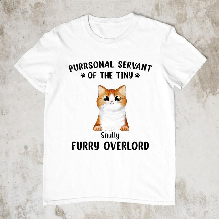 Purrsonal Servant Of The Tiny Furry Overlords - Personalized Shirt For Cat Lovers