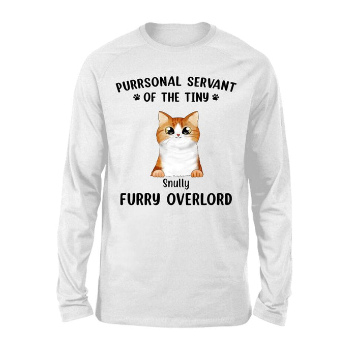 Purrsonal Servant Of The Tiny Furry Overlords - Personalized Shirt For Cat Lovers