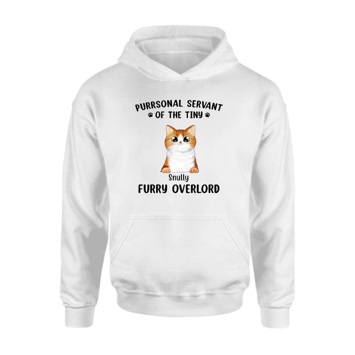 Purrsonal Servant Of The Tiny Furry Overlords - Personalized Shirt For Cat Lovers