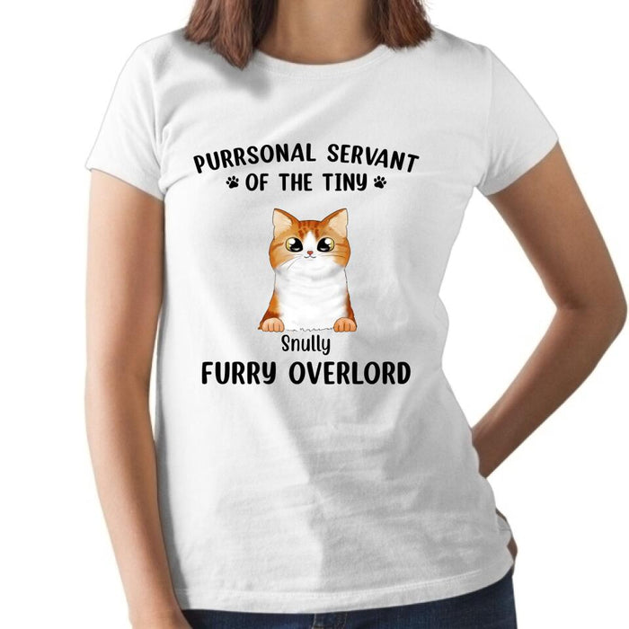 Purrsonal Servant Of The Tiny Furry Overlords - Personalized Shirt For Cat Lovers