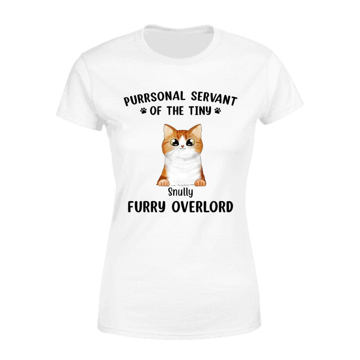 Purrsonal Servant Of The Tiny Furry Overlords - Personalized Shirt For Cat Lovers