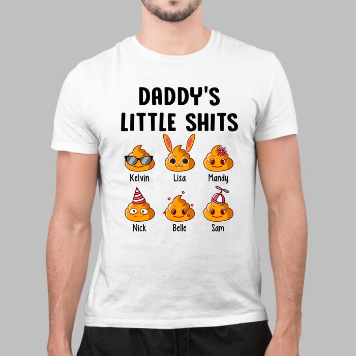 Daddy's Little Shits - Father's Day Personalized Gifts Custom Shirt for Dad