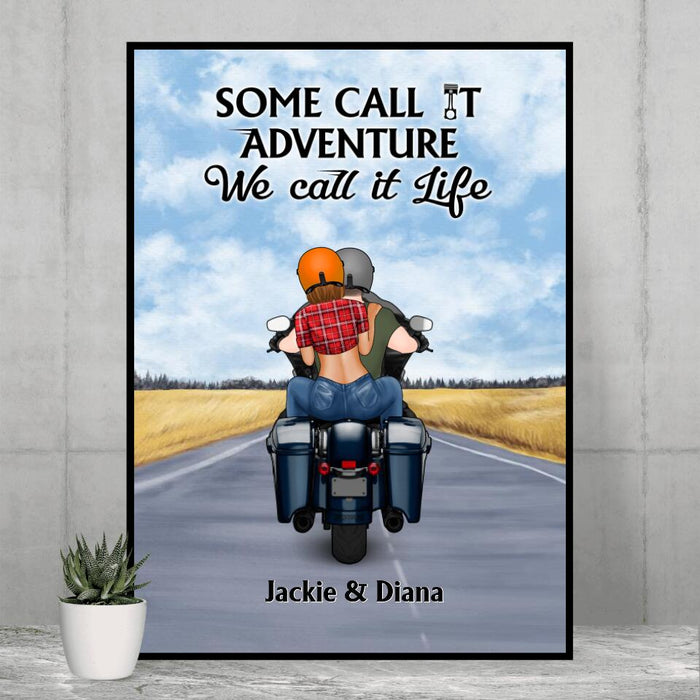 Some Call It Adventure We Call It Life - Personalized Poster For Motorcycle Couples, Bikers