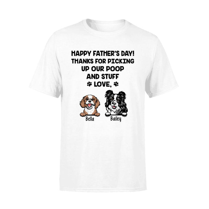 Happy Father's Day - Personalized Gifts Custom Dog Lovers Shirt for Dog Dad, Dog Lovers