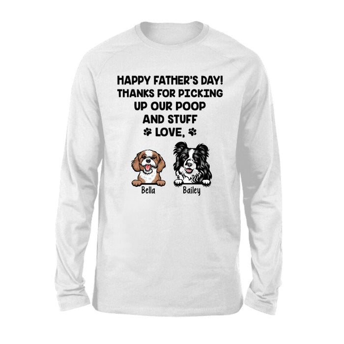 Happy Father's Day - Personalized Gifts Custom Dog Lovers Shirt for Dog Dad, Dog Lovers