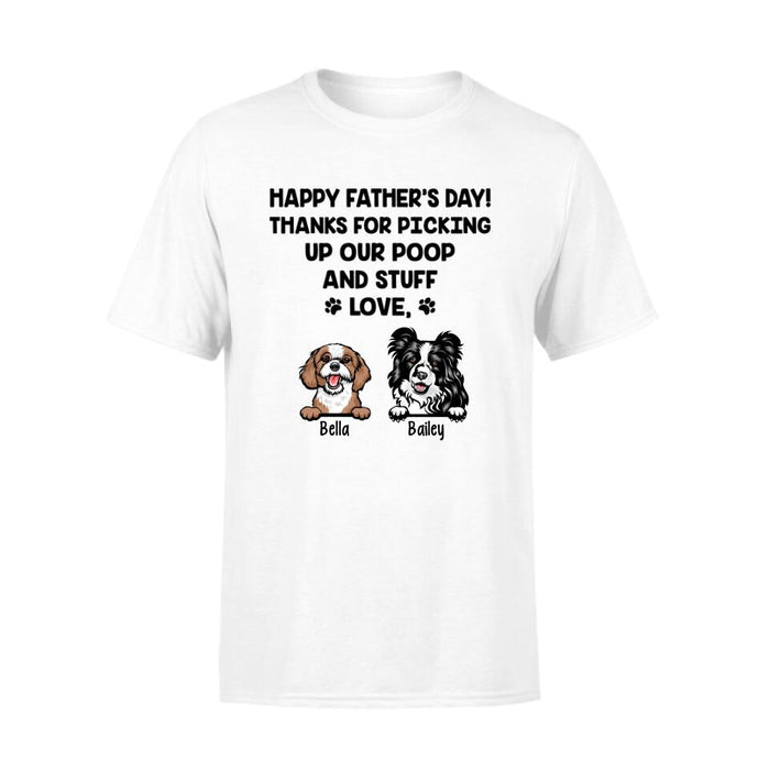 Happy Father's Day - Personalized Gifts Custom Dog Lovers Shirt for Dog Dad, Dog Lovers