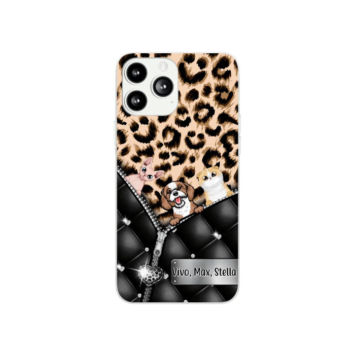 Leopard Pattern - Personalized Phone Case For Dog Lovers, Cat Lovers, Pets Lovers