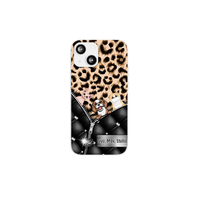 Leopard Pattern - Personalized Phone Case For Dog Lovers, Cat Lovers, Pets Lovers