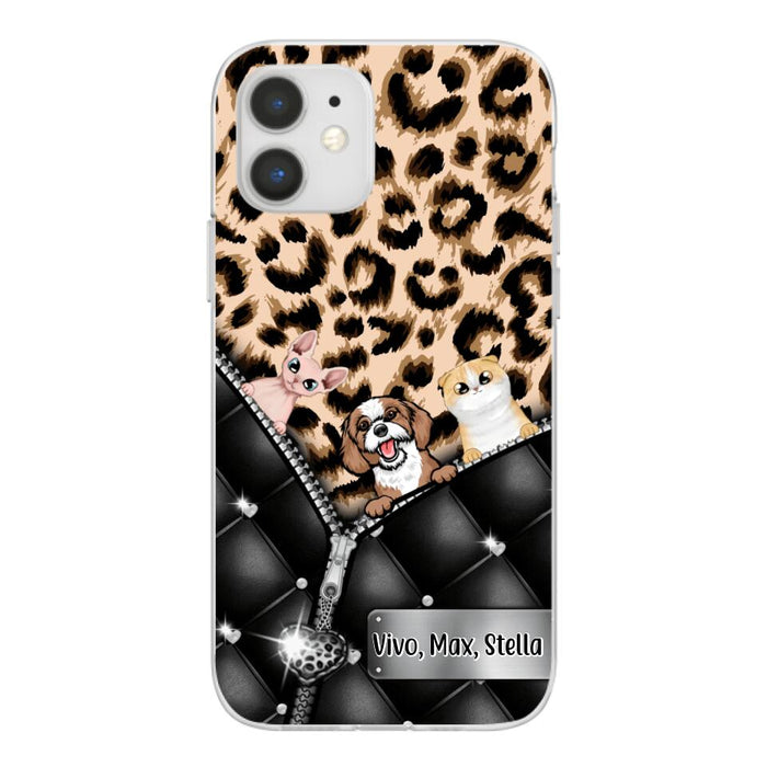 Leopard Pattern - Personalized Phone Case For Dog Lovers, Cat Lovers, Pets Lovers