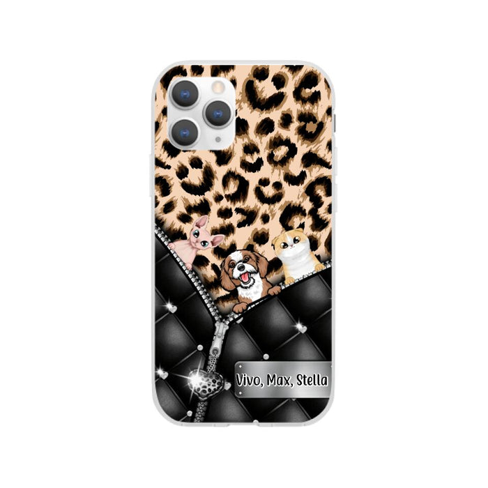 Leopard Pattern - Personalized Phone Case For Dog Lovers, Cat Lovers, Pets Lovers