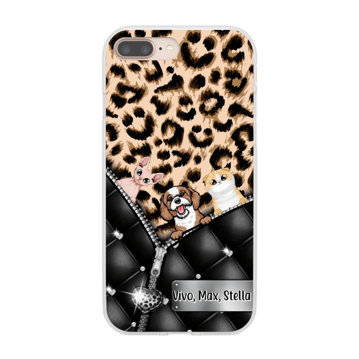 Leopard Pattern - Personalized Phone Case For Dog Lovers, Cat Lovers, Pets Lovers