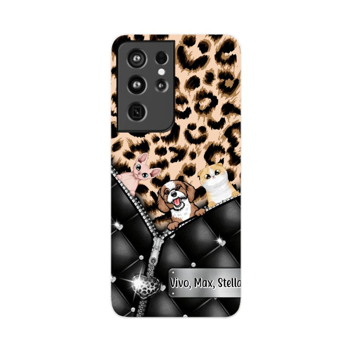 Leopard Pattern - Personalized Phone Case For Dog Lovers, Cat Lovers, Pets Lovers