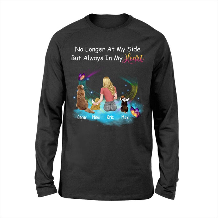 No Longer at My Side But Always in My Heart - Personalized Gifts Custom Memorial Shirt for Dog Mom, Memorial Gifts