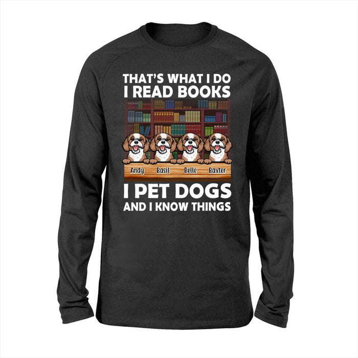 Personalized Shirt, That's What I Do I Read Books, Gift for Dog Lovers