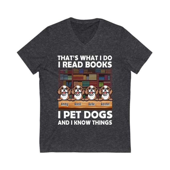 Personalized Shirt, That's What I Do I Read Books, Gift for Dog Lovers