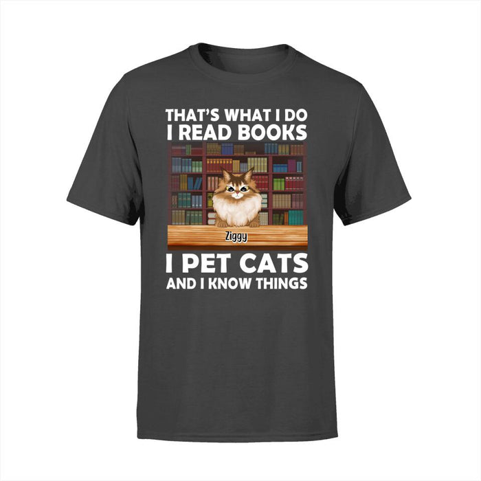 Personalized Shirt, That's What I Do I Read Books, Gift for Cat Lovers