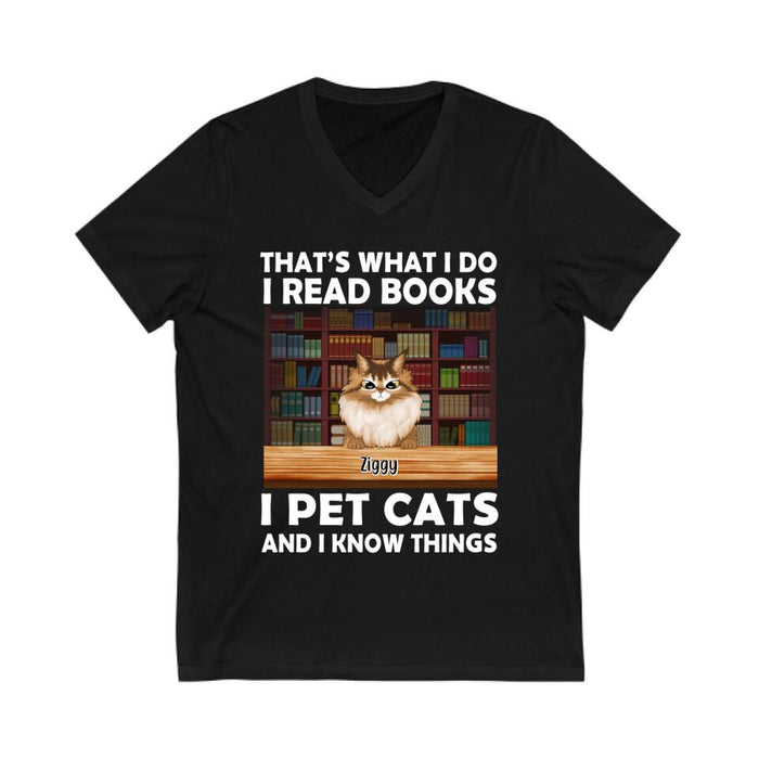 Personalized Shirt, That's What I Do I Read Books, Gift for Cat Lovers