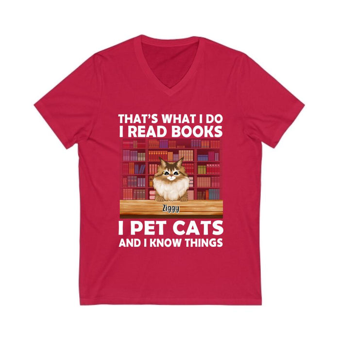 Personalized Shirt, That's What I Do I Read Books, Gift for Cat Lovers