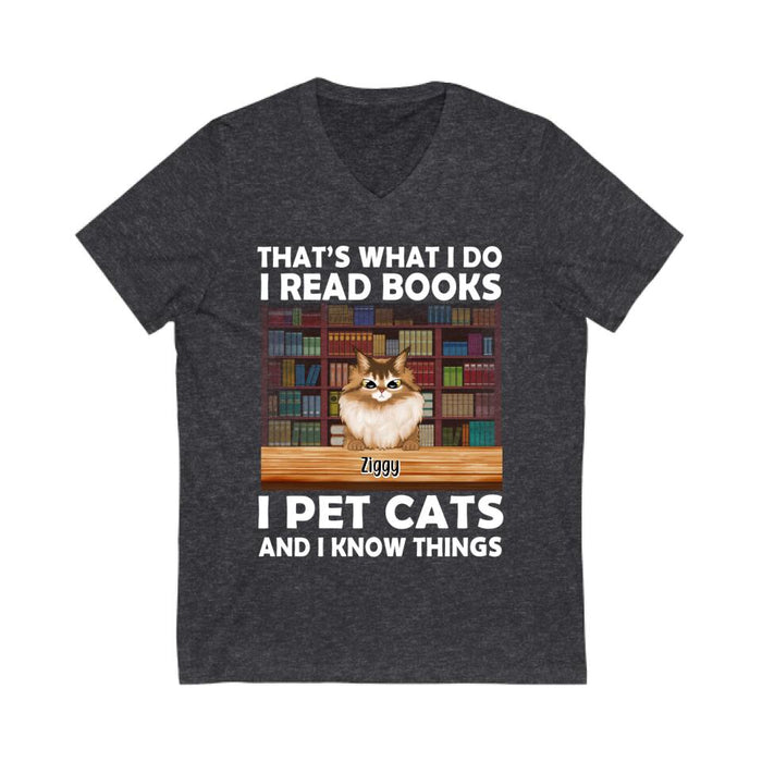 Personalized Shirt, That's What I Do I Read Books, Gift for Cat Lovers