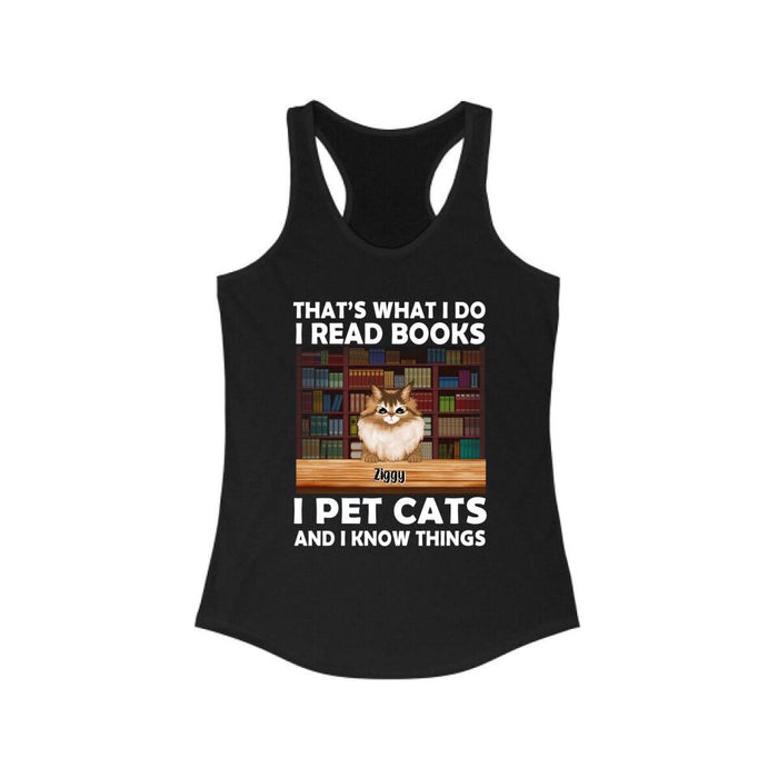 Personalized Shirt, That's What I Do I Read Books, Gift for Cat Lovers