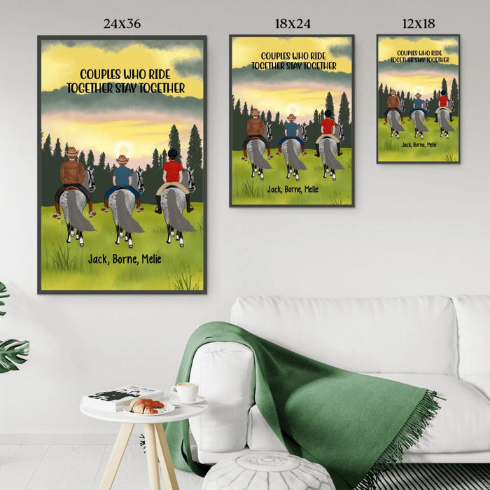 Horse Riding With Kids - Personalized Poster For For Kids, Family, Horseback Riding