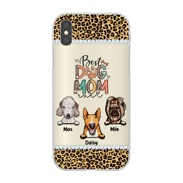 Best Dog Mom Ever Leopard - Personalized Gifts for Custom Dog Phone Case for Dog Mom, Dog Lovers