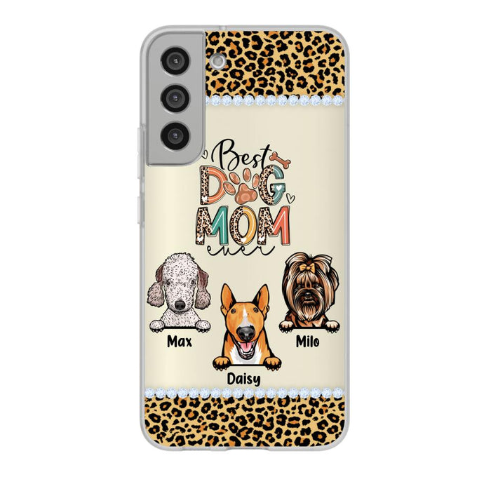 Best Dog Mom Ever Leopard - Personalized Gifts for Custom Dog Phone Case for Dog Mom, Dog Lovers