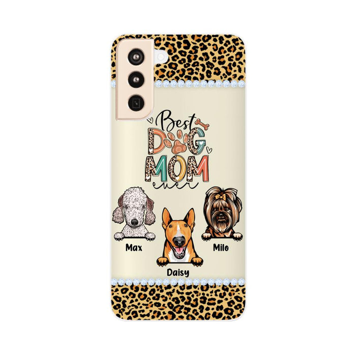 Best Dog Mom Ever Leopard - Personalized Gifts for Custom Dog Phone Case for Dog Mom, Dog Lovers