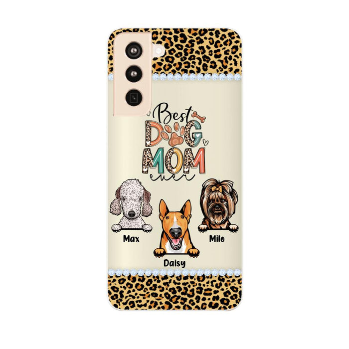 Best Dog Mom Ever Leopard - Personalized Gifts for Custom Dog Phone Case for Dog Mom, Dog Lovers