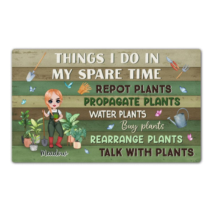 Things I Do in My Spare Time - Gardener Personalized Gifts Custom Doormat for Him or Her