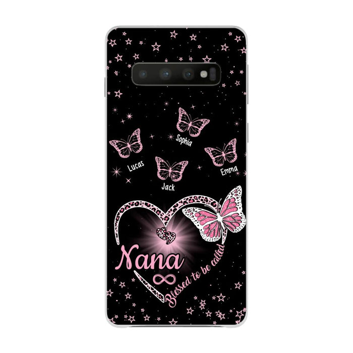 Blessed to Be Called Grandma - Personalized Gifts Custom Butterfly Phone Case for Grandma, Butterfly Lovers