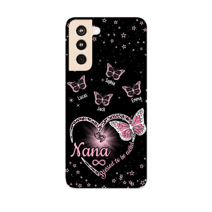 Blessed to Be Called Grandma - Personalized Gifts Custom Butterfly Phone Case for Grandma, Butterfly Lovers