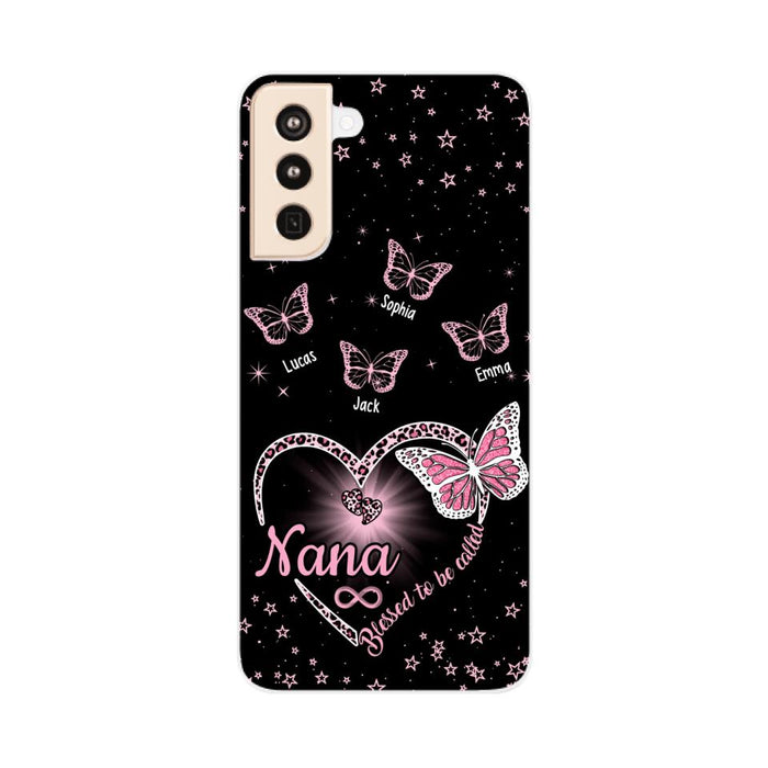 Blessed to Be Called Grandma - Personalized Gifts Custom Butterfly Phone Case for Grandma, Butterfly Lovers