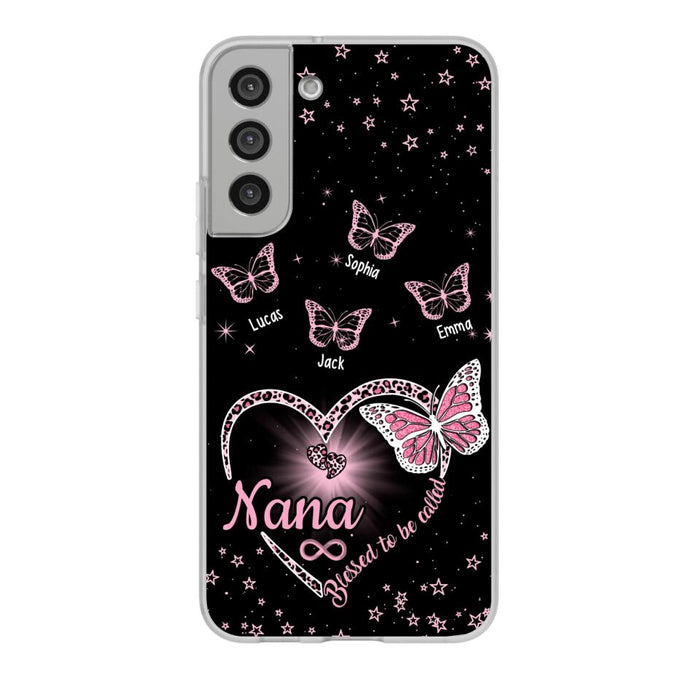 Blessed to Be Called Grandma - Personalized Gifts Custom Butterfly Phone Case for Grandma, Butterfly Lovers