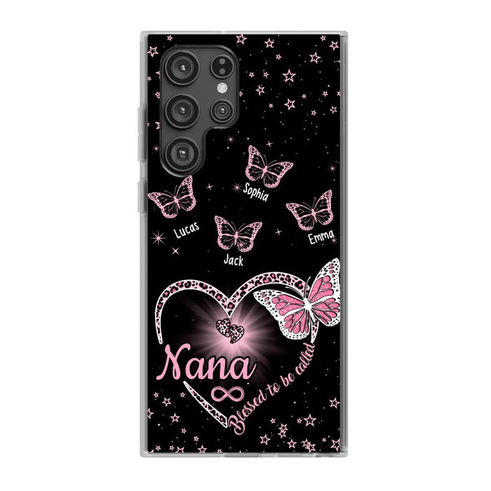 Blessed to Be Called Grandma - Personalized Gifts Custom Butterfly Phone Case for Grandma, Butterfly Lovers