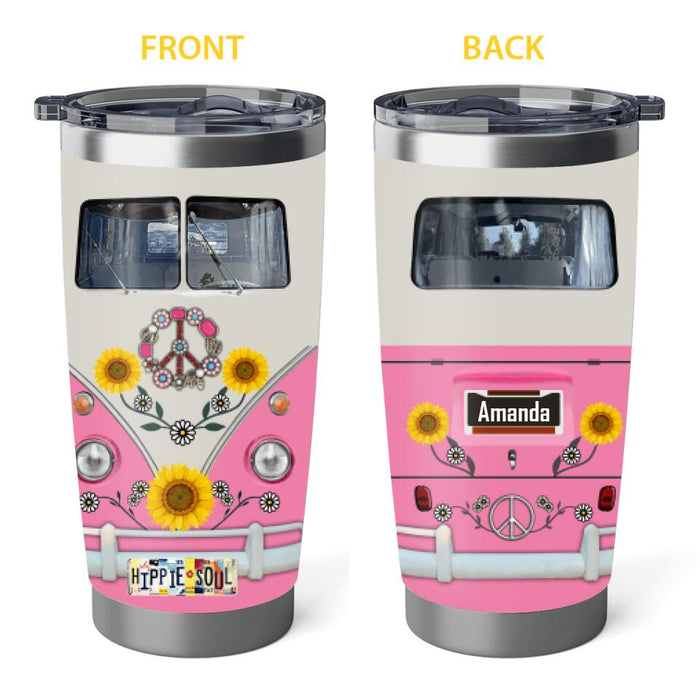 Hippie Car - Personalized Tumbler For Her, Hippie