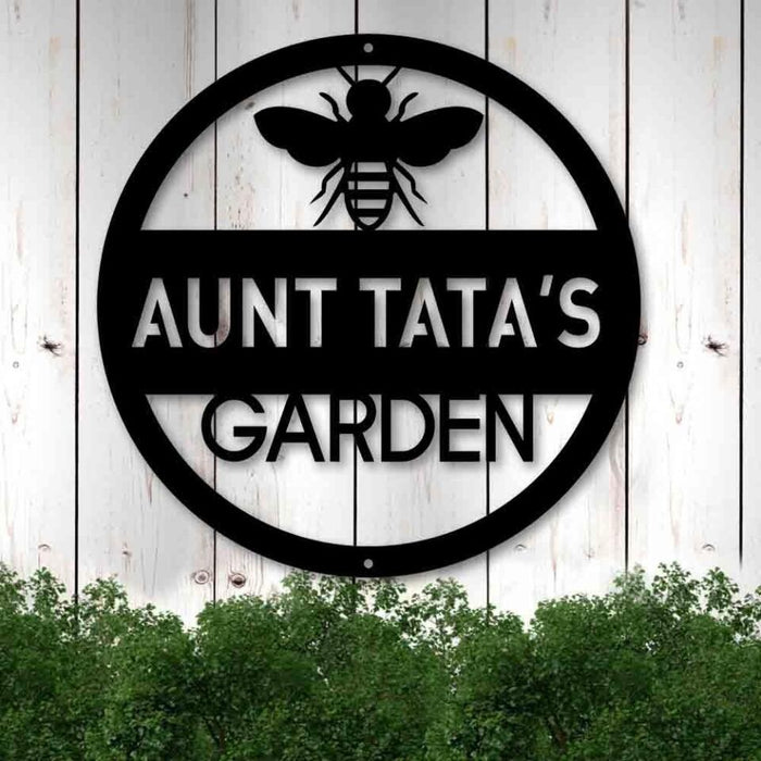 Custom Name Garden Metal Sign - Personalized Metal Sign Gardener