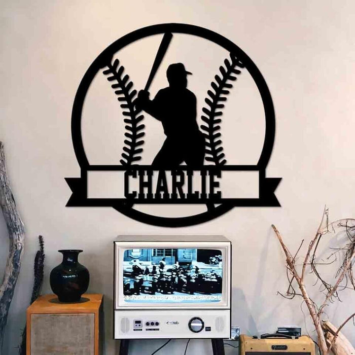 Custom Name Welcome To The Homebase Metal Sign, Charlie - Personalized Metal Sign Baseball Lovers