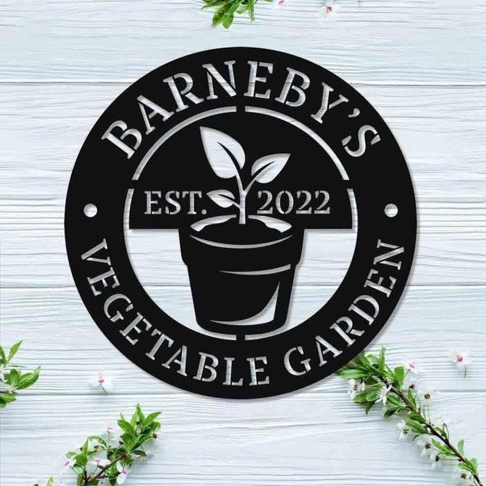 Custom Name Garden Metal Sign - Personalized Metal Sign For Gardeners